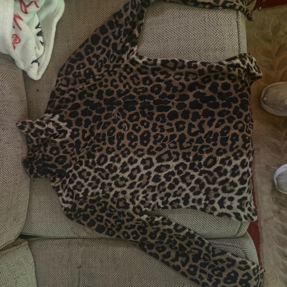Leopard Print Women's Blazer - Brown/Black